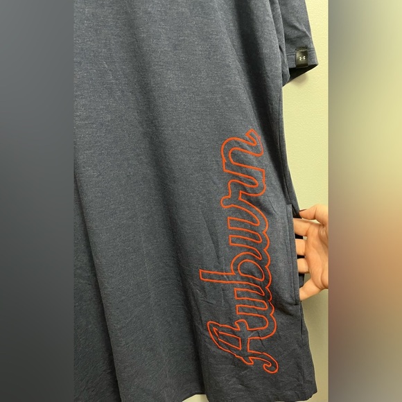 NWT-Under Armour Auburn college tshirt dress with pockets! Size med navy/orange - Picture 4 of 5